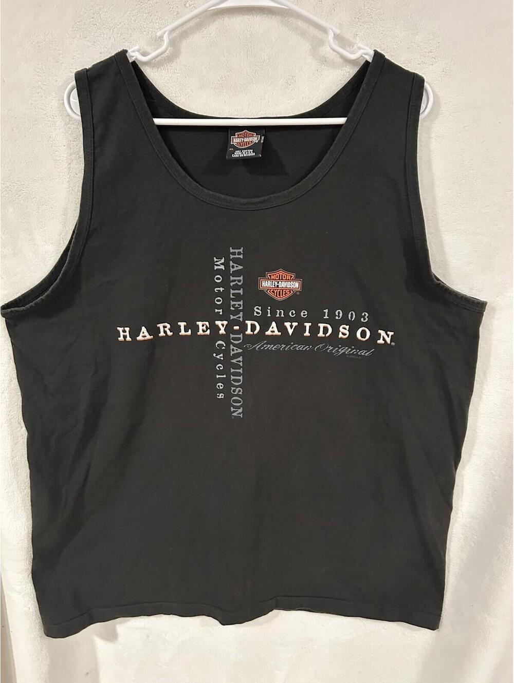 harley davidson tank top XL vintage Cheaha Alabama Summer Sleeveless Biker VTG